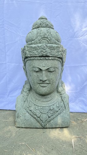 SHIVA BUST GREENSTONE 80 CM FRONT